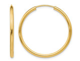 Hoop Earrings in 14K Yellow Gold 1 Inch (2.00 mm)